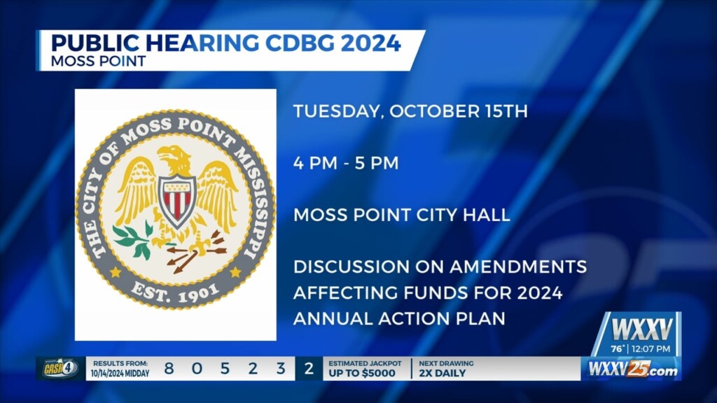 Moss Point Holding Public Hearing Regarding 2024 Annual Action Plan