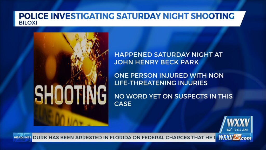 Police Investigating Saturday Night Shooting At Biloxi Park