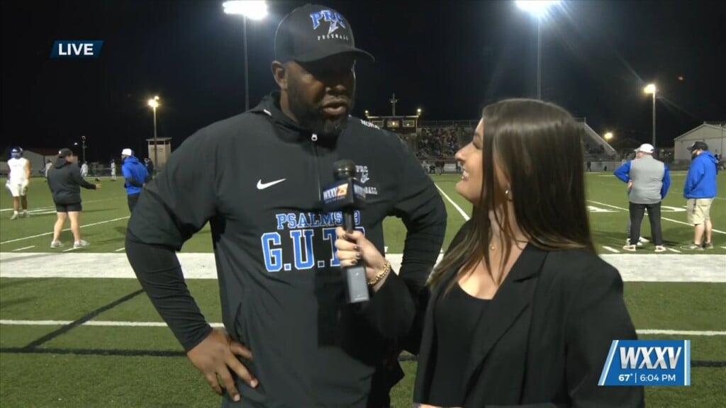 Wxxv Sports Reporter Ansley Brent Catches Up With Pearl River Central's Head Football Coach John Feaster Ahead Of Round One Of Playoffs