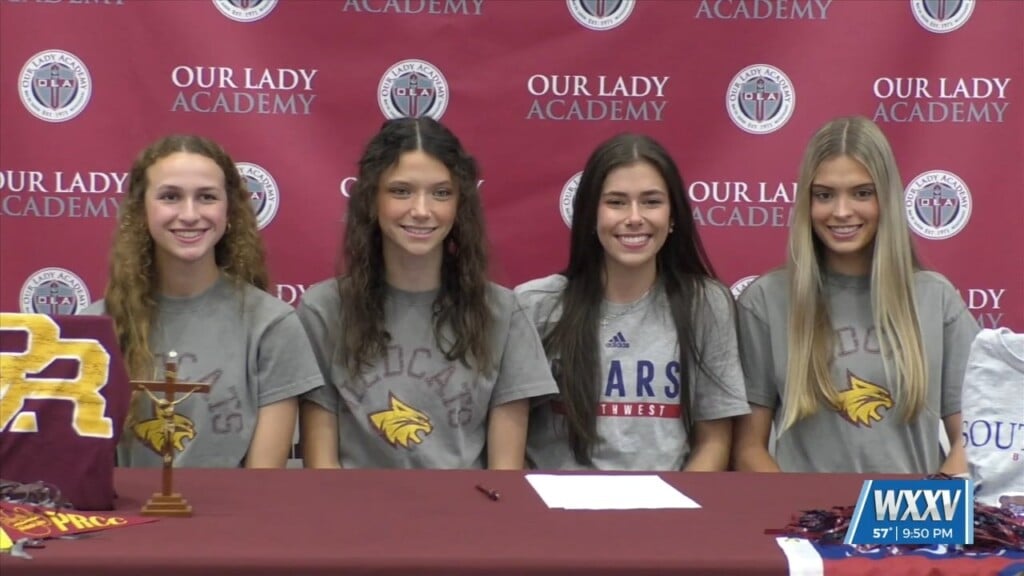 Four Our Lady Academy Seniors Sign To Further Their Academic And Athletic Careers!