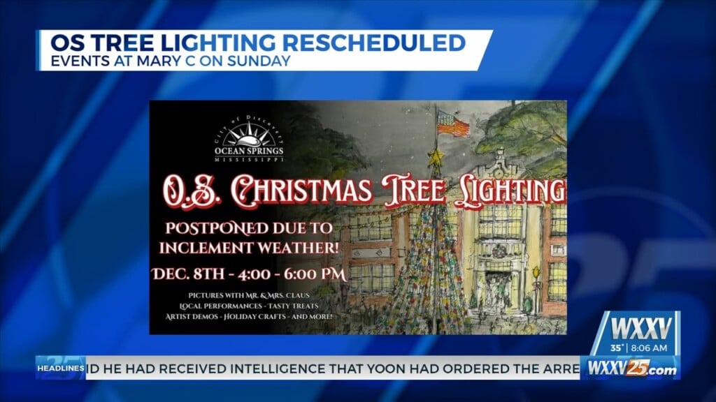 Ocean Springs Tree Lighting Rescheduled
