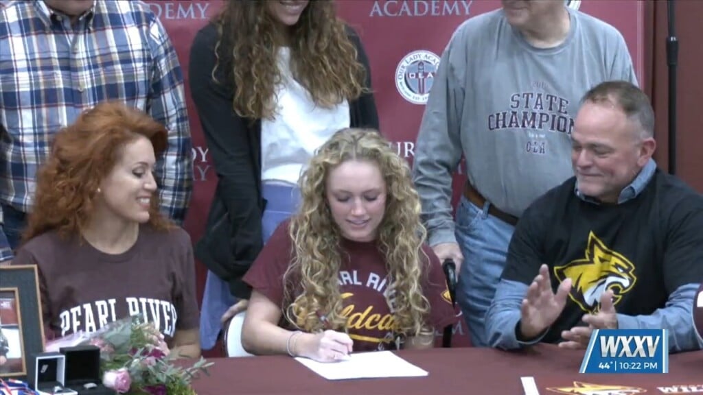 Our Lady Academy's Kinsley Jean Stegall Signs To Play Volleyball At Pearl River Community College
