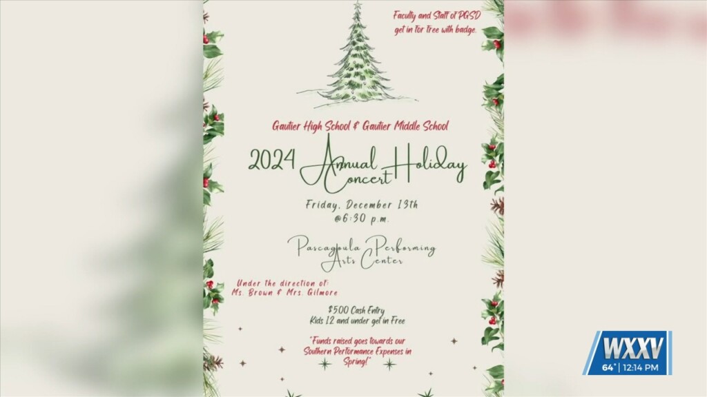 Gautier High And Middle School Bands Holding Holiday Concert