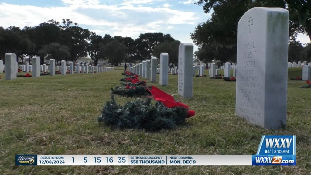 Laying Of The Wreath At Biloxi National Cemetery