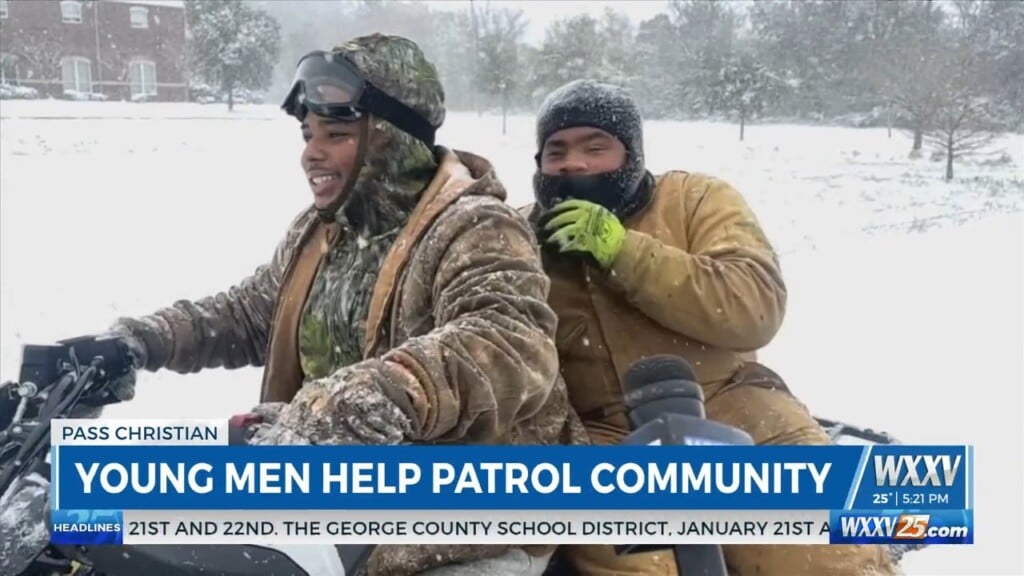 Young Men Help Patrol Pass Christian
