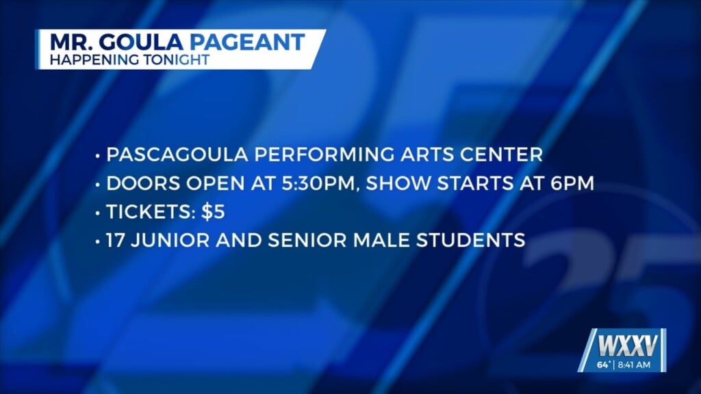 Pascagoula High Holding Mr. Goula Pageant