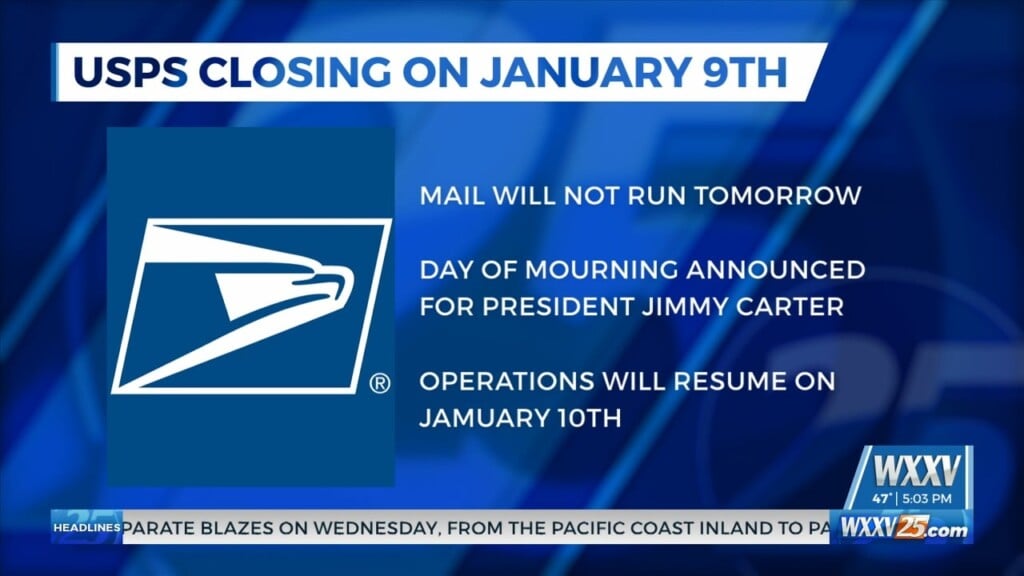 United States Postal Service Closed On January 9th