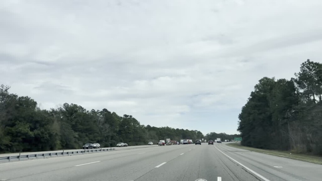 Semi Truck Rolls Over On Interstate 10