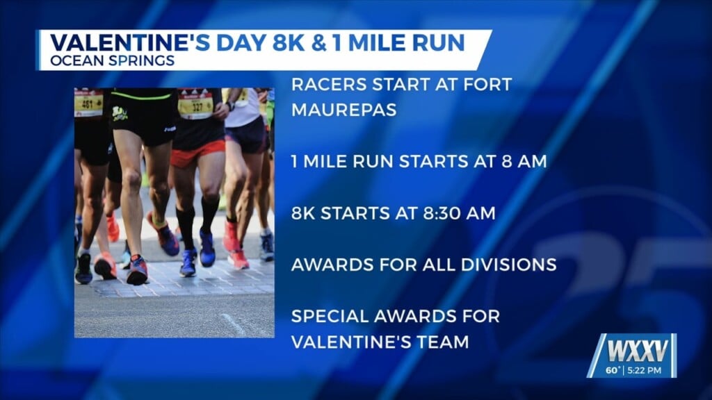 Valentine’s Day 8k And One Mile Run In Ocean Springs