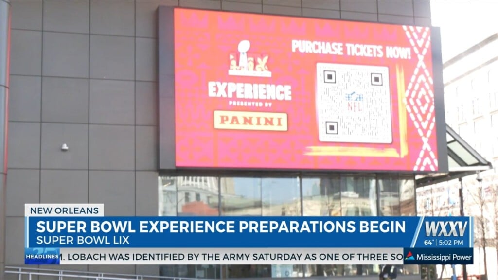 Preparations Begins For Super Bowl Experience Event In New Orleans