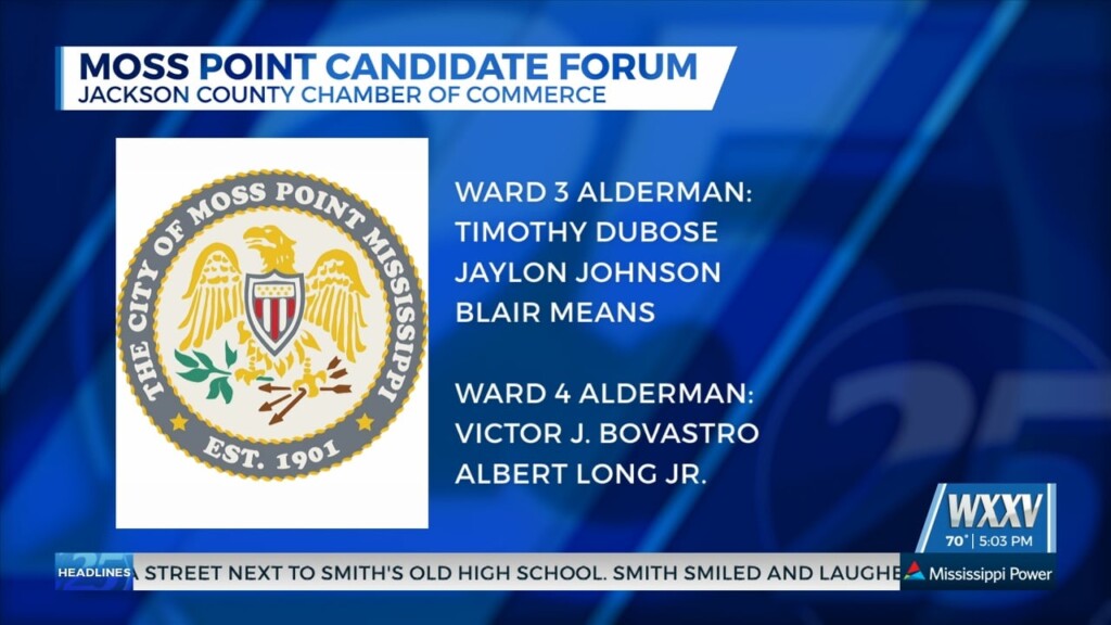 Moss Point Alderman Candidates Speak At Forum