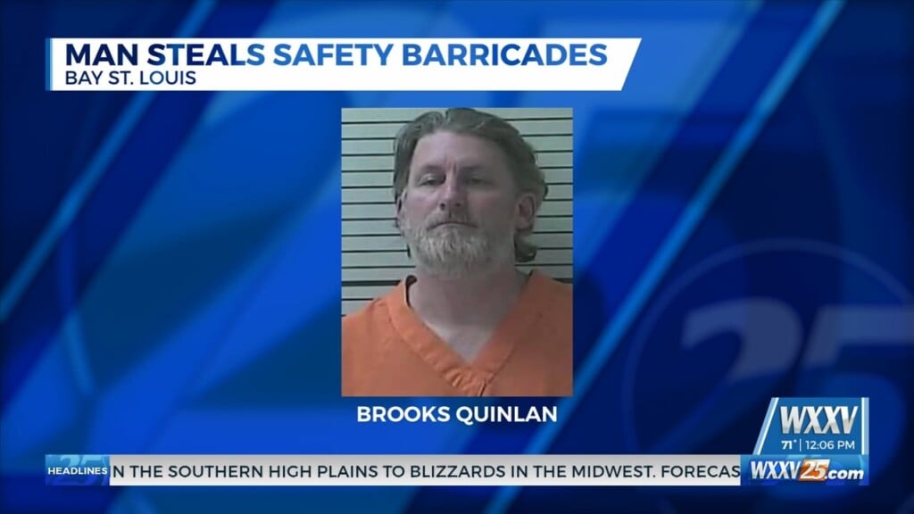 Man Steals Safety Barricades In Bay St. Louis