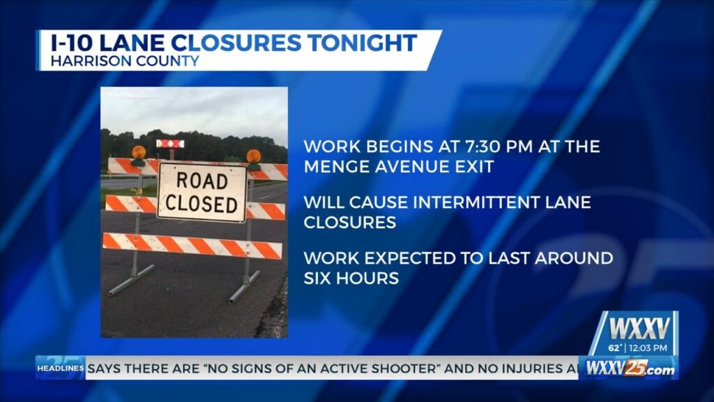 Traffic Alert: I 10 Lane Closures At Menge Avenue Exit