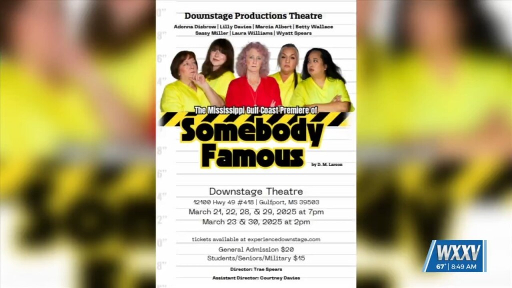 Downstage Productions Theatre Presents ‘somebody Famous’