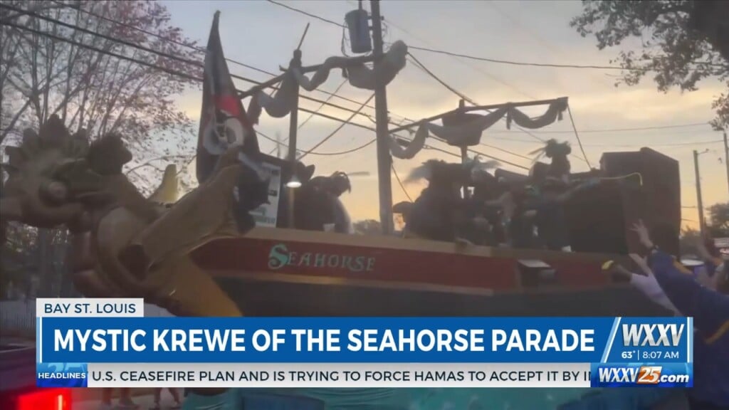 Mystic Krewe Of The Seahorse Parade Rolls Through Bay St. Louis