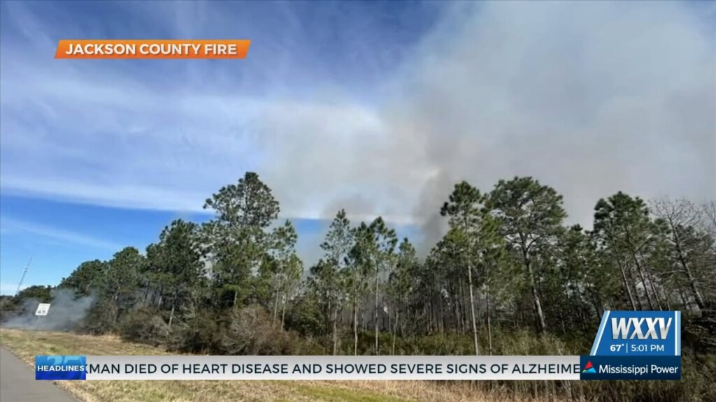 Fire Crews Continue To Battle Woods Fire In Jackson County