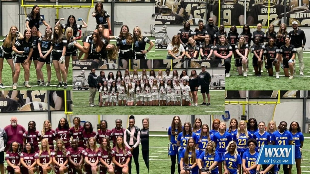 Girls Flag Football Players Join At Saints Practice Facility For Their Jersey Reveal And Media Day!