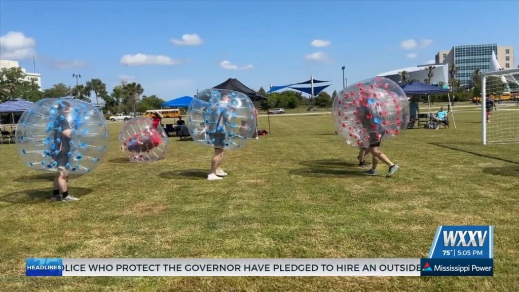 Wxxv Takes On Wlox In Knockerball Soccer