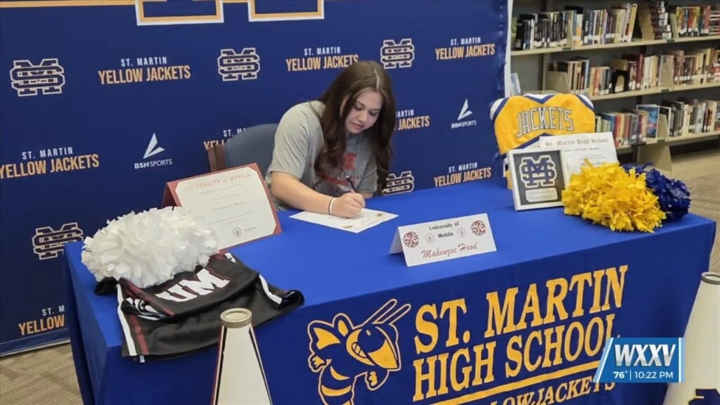 St. Martin's Makenzee Hood Signs To Continue Her Cheerleading Career At The University Of Mobile