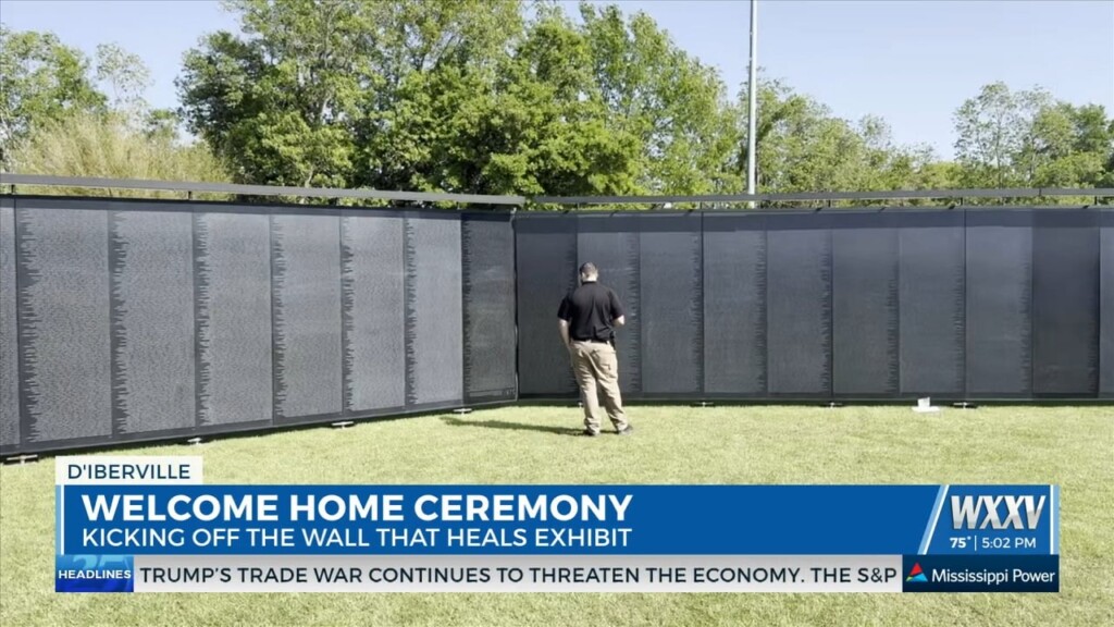 Wxxv News 25’s Lucas Warren Is At The Opening Ceremony For ‘the Wall That Heals’