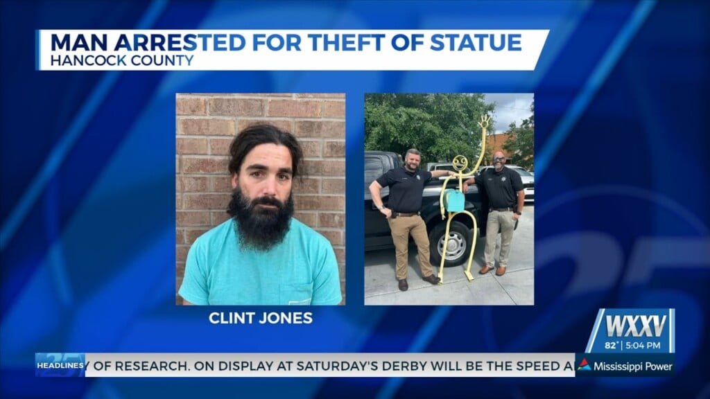 Man Arrested For Theft Of Statue In Hancock County