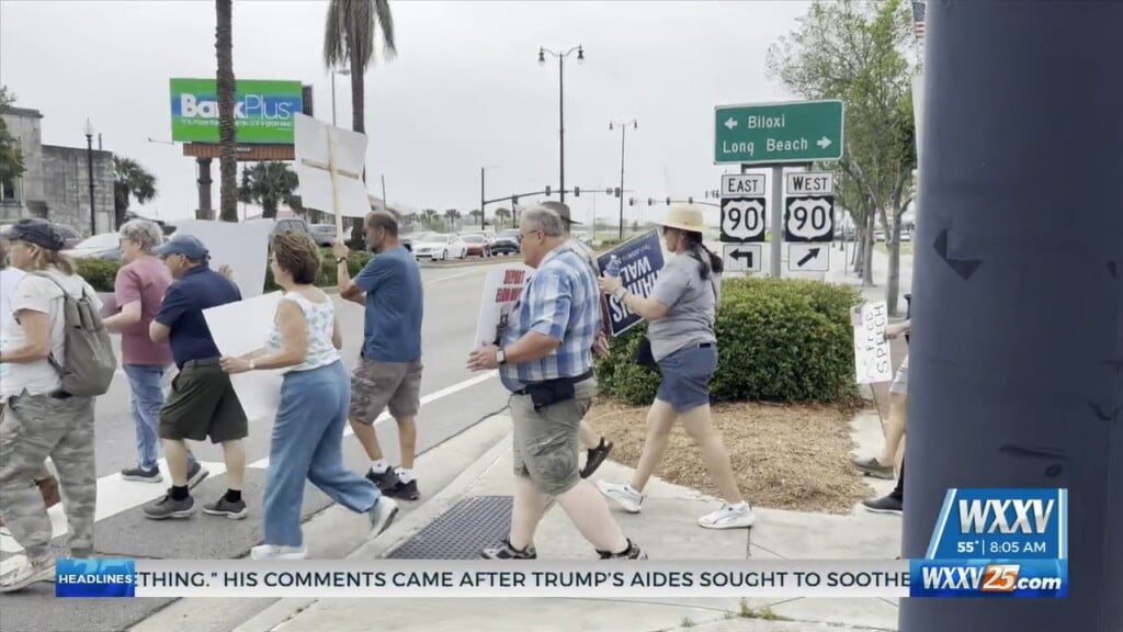 Protesters March Along 13th Street In Gulfport