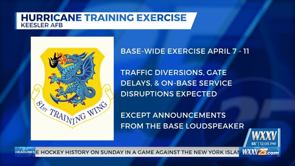 Hurricane Training Exercise At Keesler Air Force Base