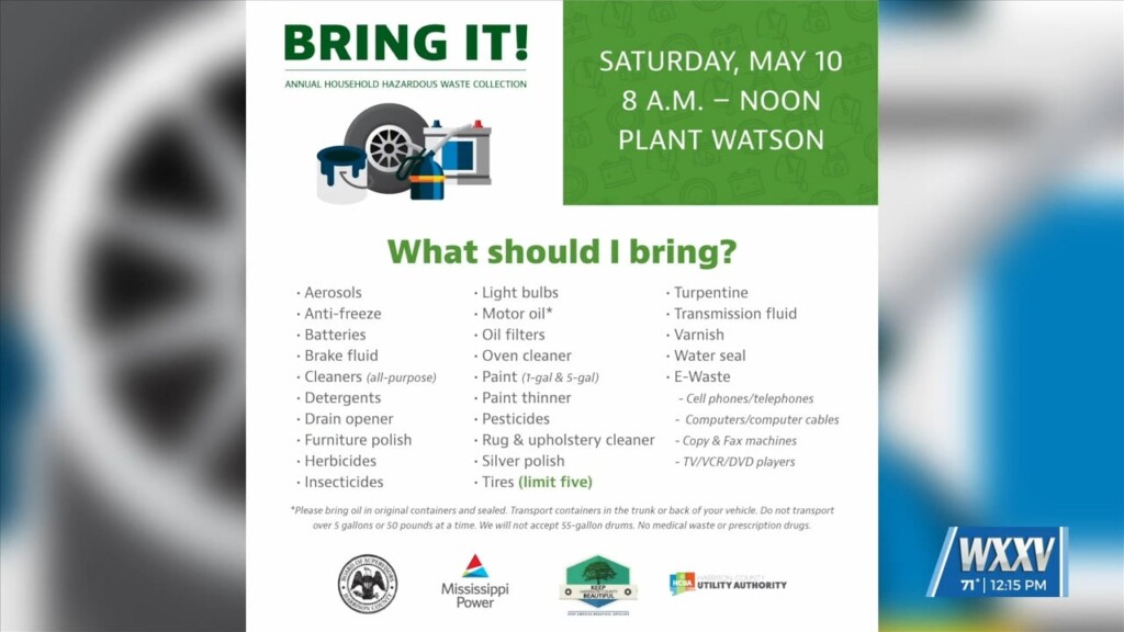 Mississippi Power Hosting Annual Household Hazardous Waste Collection