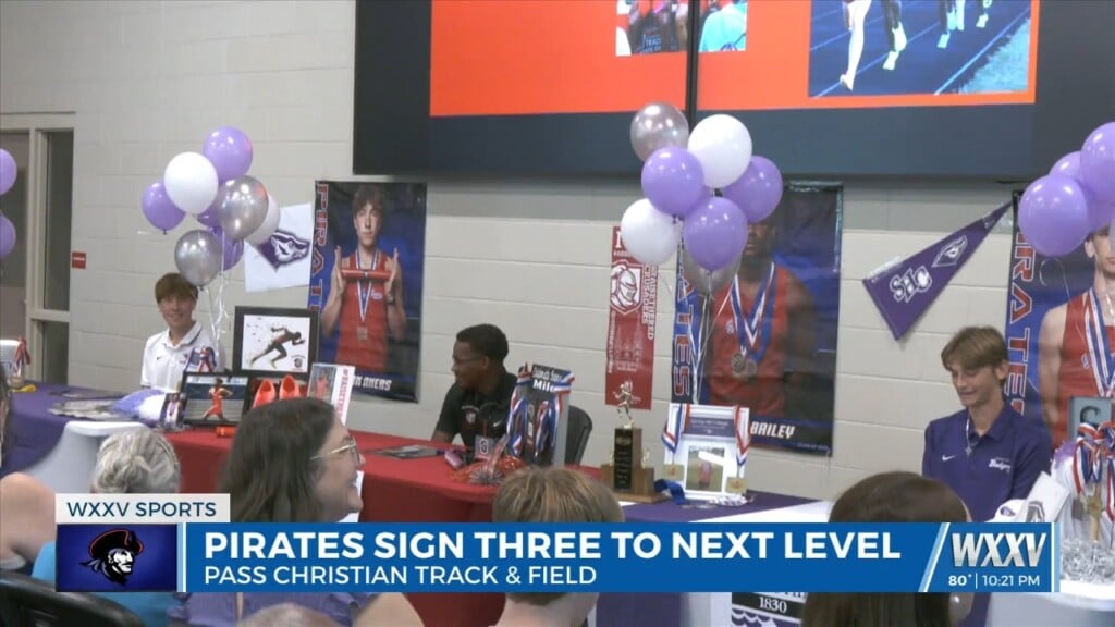 Pass Christian Signs Three Track Athletes To Next Level