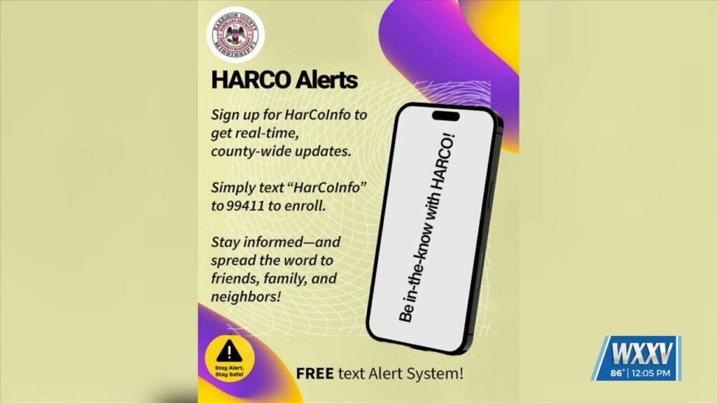 Harrison County Offering Text Alert Program