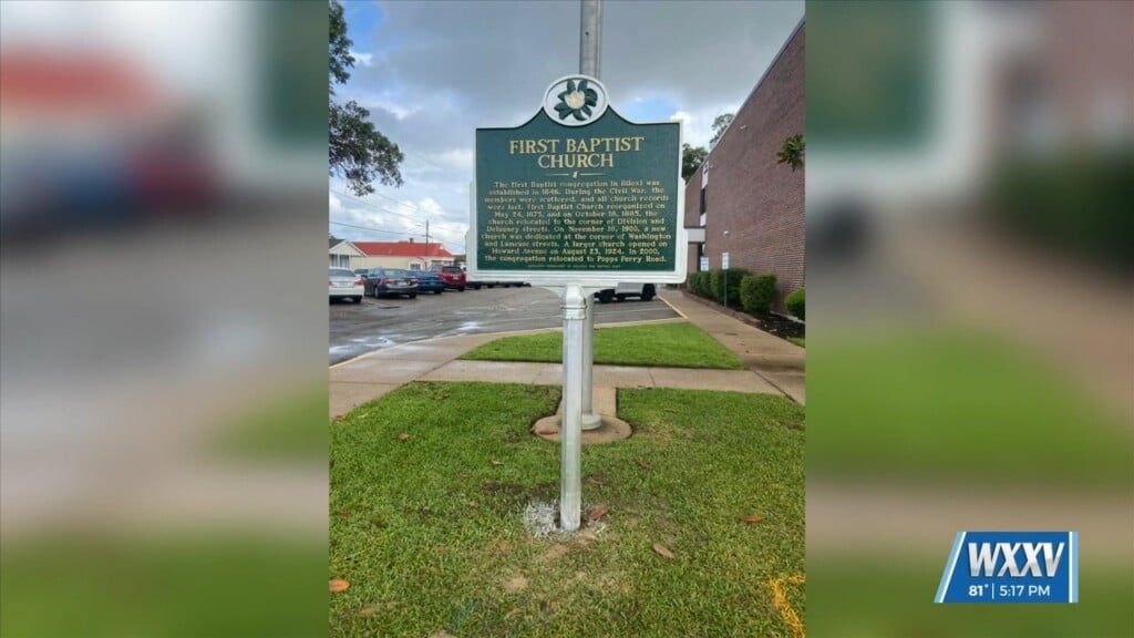 Historic Marker Unveiled Honoring First Baptist Church Biloxi’s Original Location