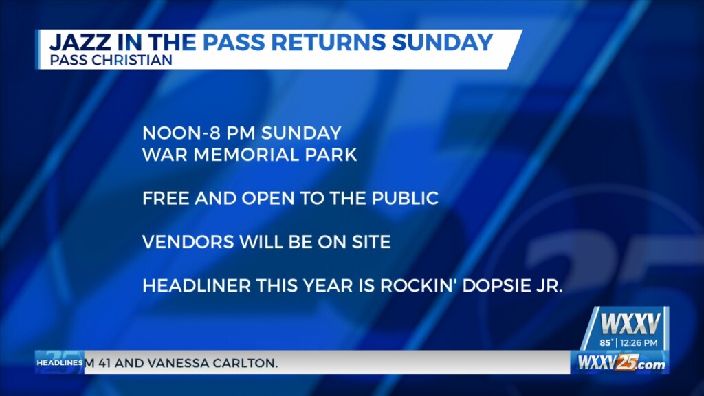 Jazz In The Pass Returns On Sunday