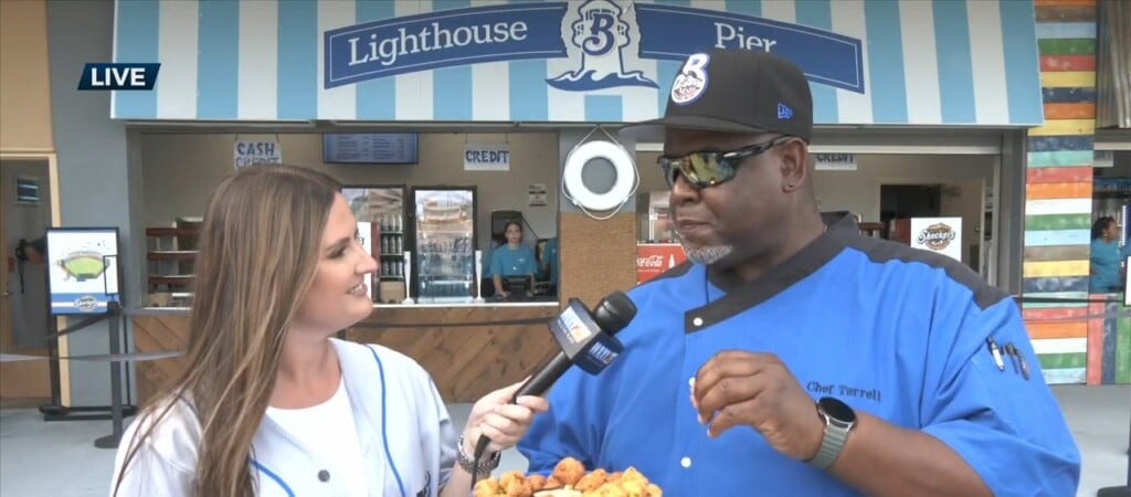 Wxxv News 25 Sports Director Ansley Brent Is At The Biloxi Shuckers 10 Year Celebration