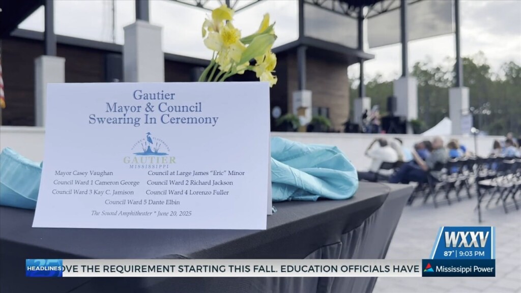 Swearing In Ceremony For Officials In City Of Gautier