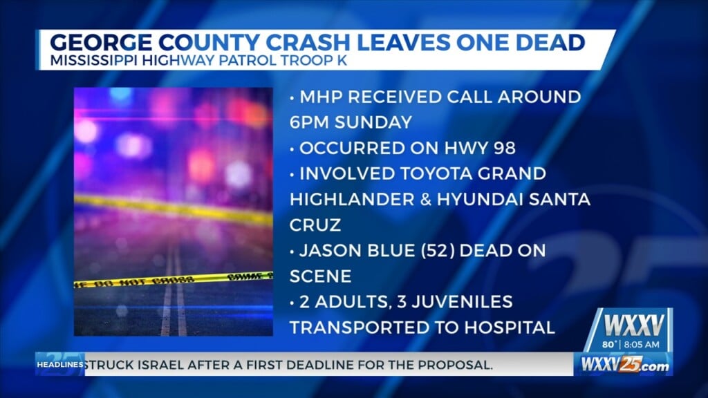 One Dead After Crash In George County