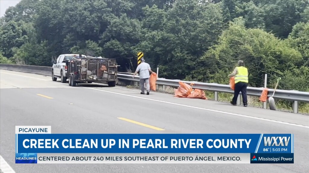 Community Comes Out To Help Clean Up Creek In Pearl River County