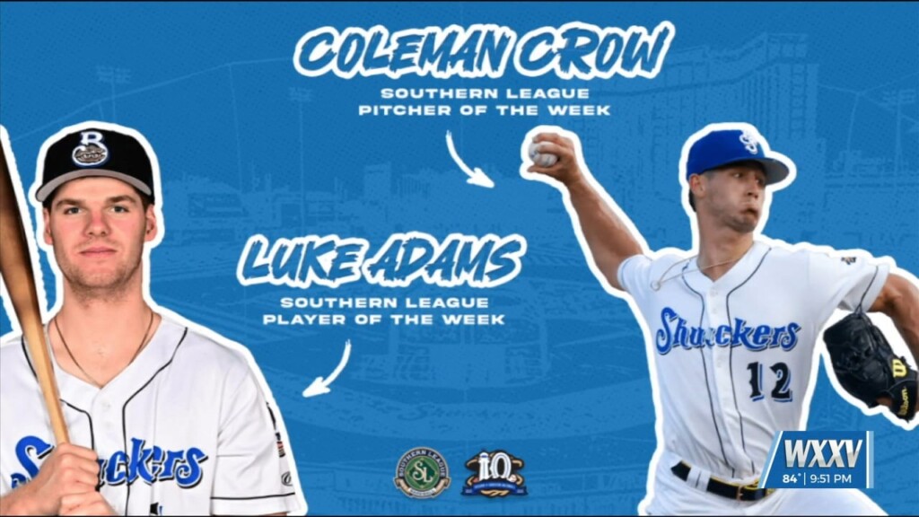 Biloxi Shuckers Sweep Weekly Southern League Honors!