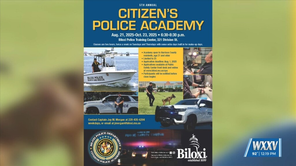 Biloxi Police Department Holding Fifth Annual Citizen’s Police Academy