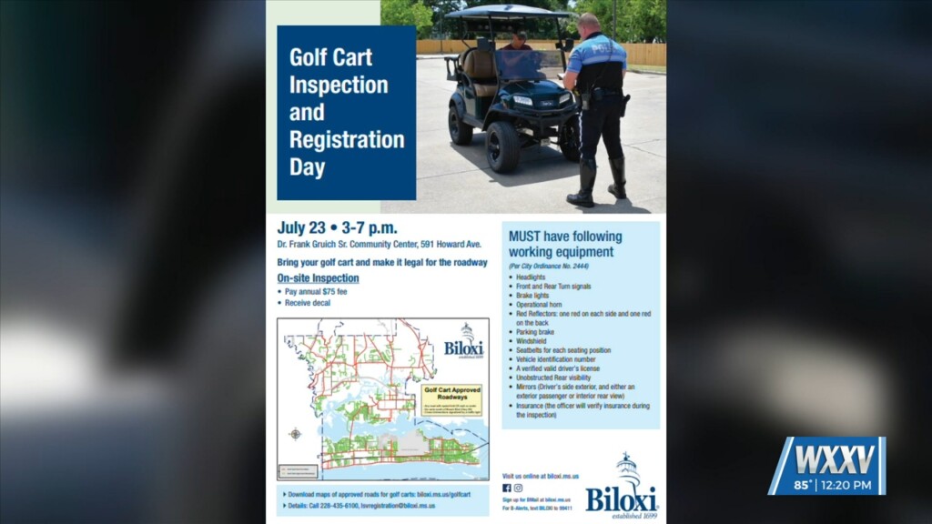 Golf Cart Inspection And Registration Day In Biloxi