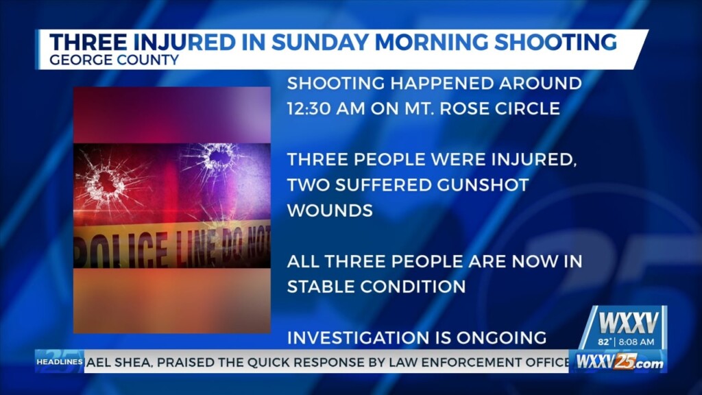 Three Injured In Sunday Morning Shooting In George County