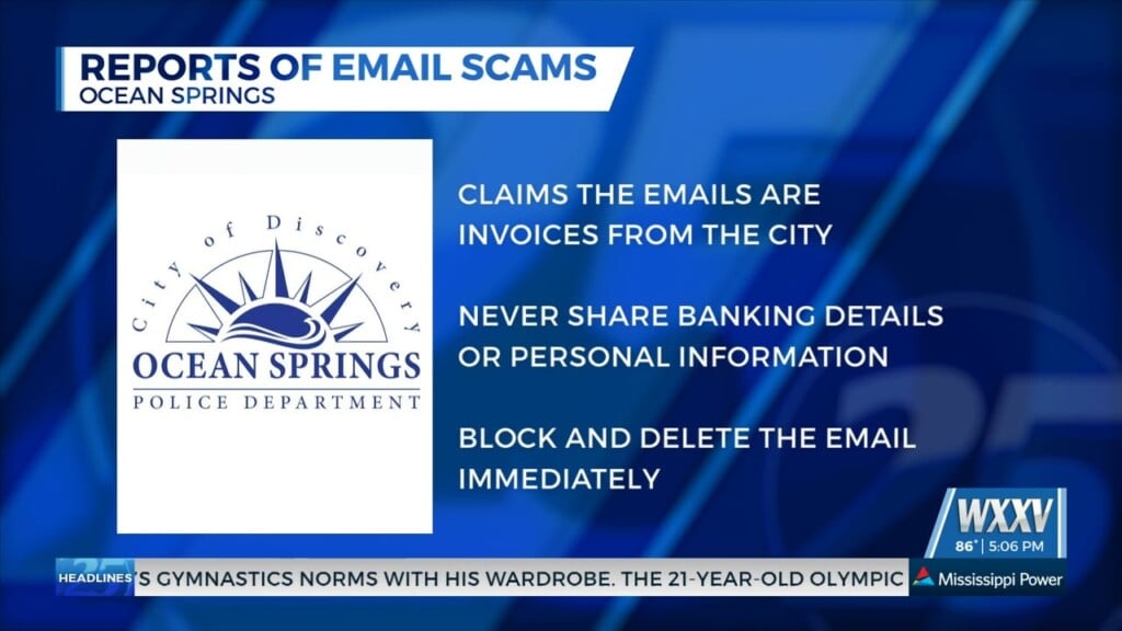 City Of Ocean Springs Warns Of Scam Email