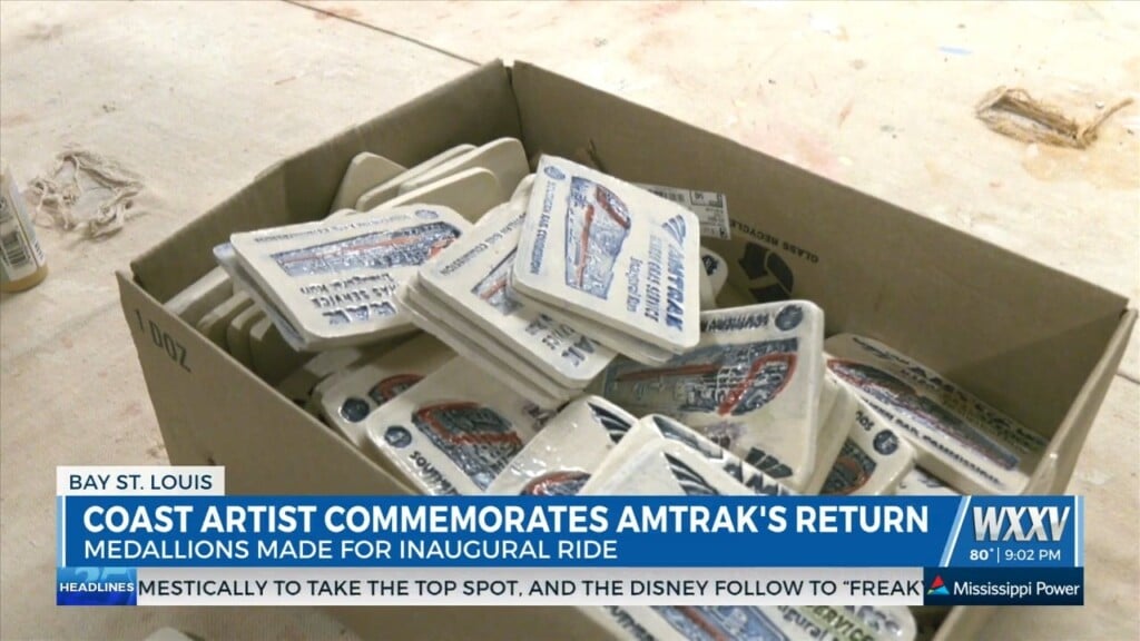 Bay St. Louis Artist Commemorates Amtrak's Return With Hundreds Of Handmade Medallions