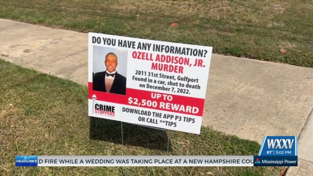 Family Place Signs Around Gulfport For Unsolved Murder Of Ozell Addison Jr.