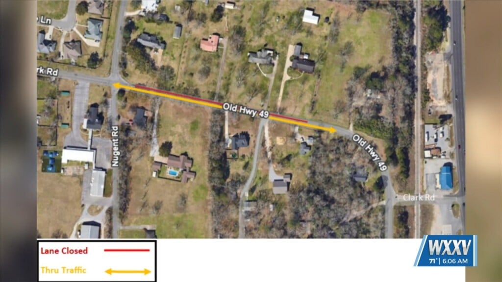 Old Highway 49 Road Closure Extended In Gulfport