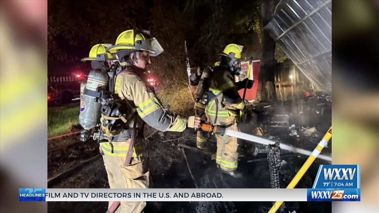 Fire destroys storage building in Harrison County - WXXV News 25