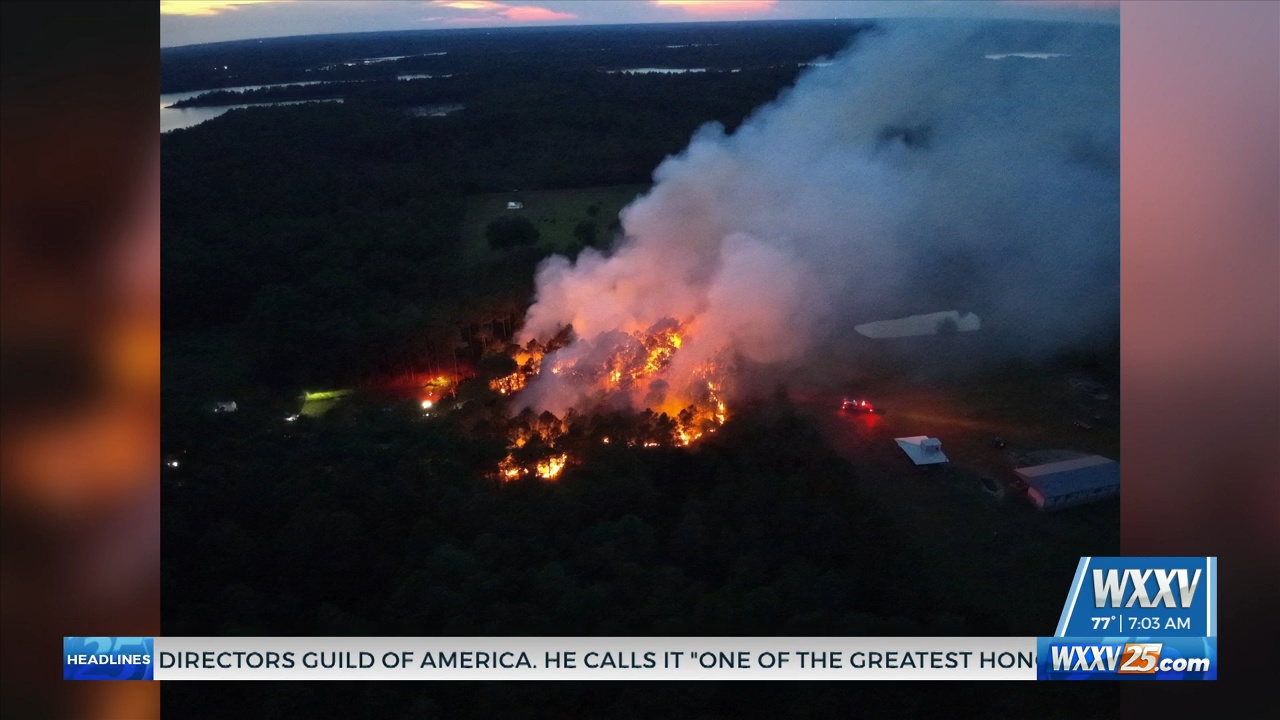 Jackson County Fire Protection fight woods fire - WXXV News 25