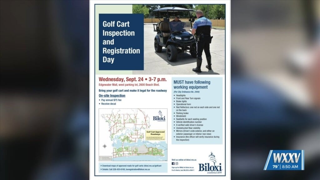 Golf Cart Inspection And Registration Day In Biloxi