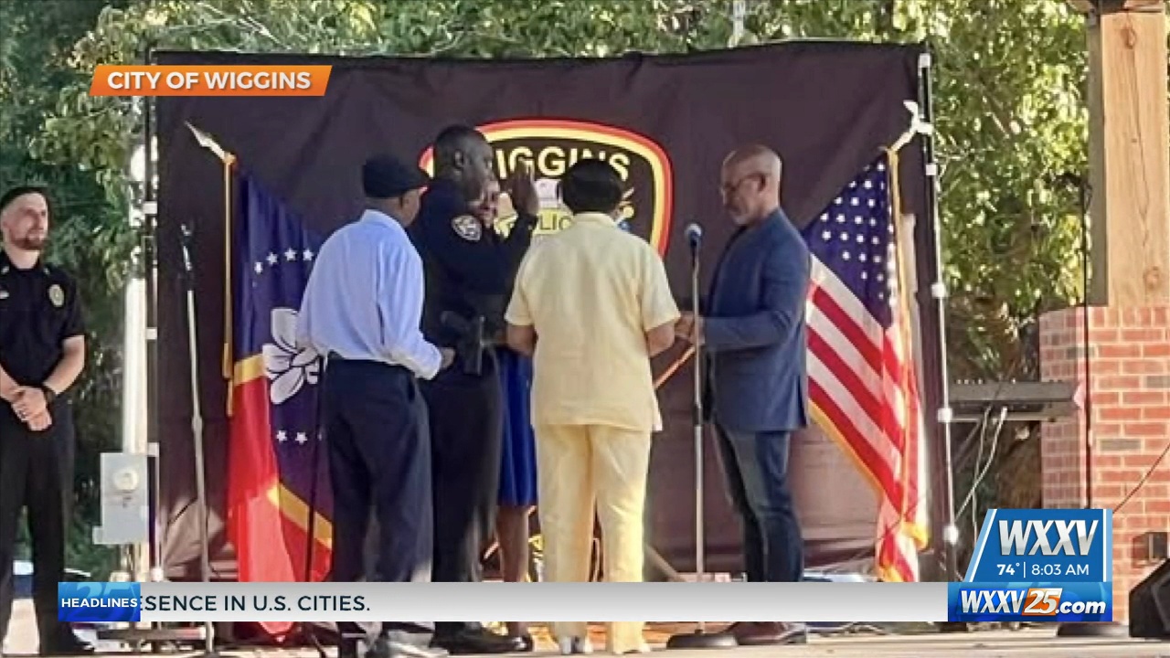 Wiggins Police Department swears in new police chief - WXXV News 25