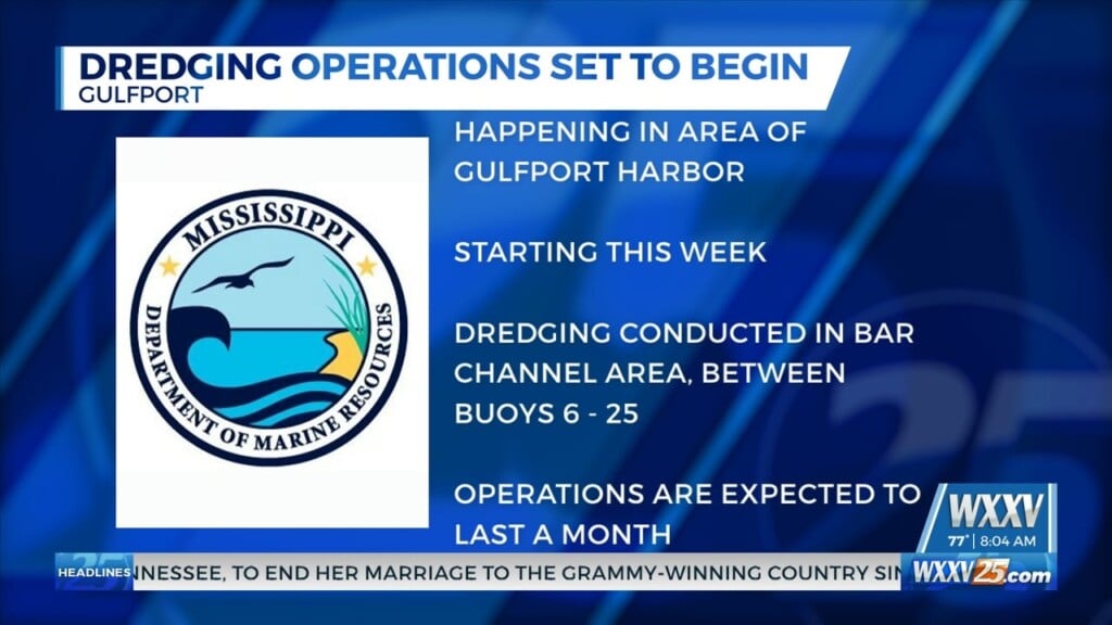 Dredging Operations Set To Begin At Gulfport Harbor
