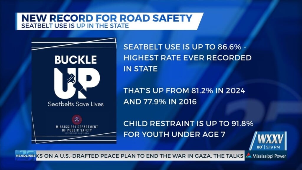 Seatbelt Usage Up In Mississippi